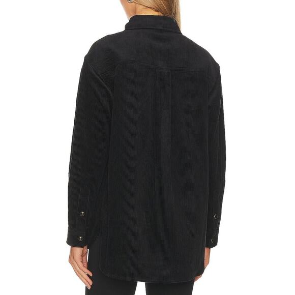 ANINE BING Simon Sloan Shirt Black Corduroy Button Down Long Sleeve Shacket NWT - Picture 7 of 11